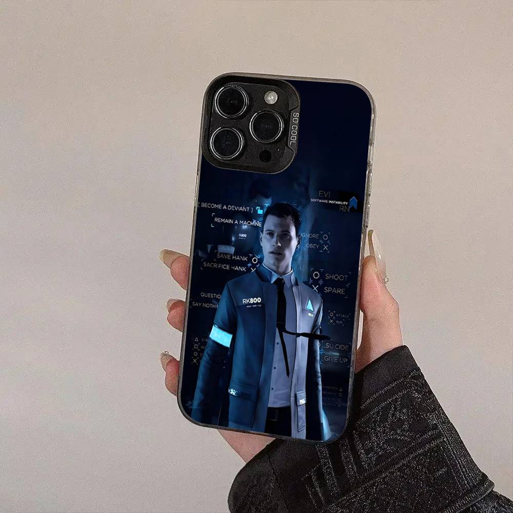 Popular Detroit Become Human Movie Silver Plated Inside Phone Case For IPhone 17 16 15 14 11 12 13 Pro Max Plus X XR XS Max