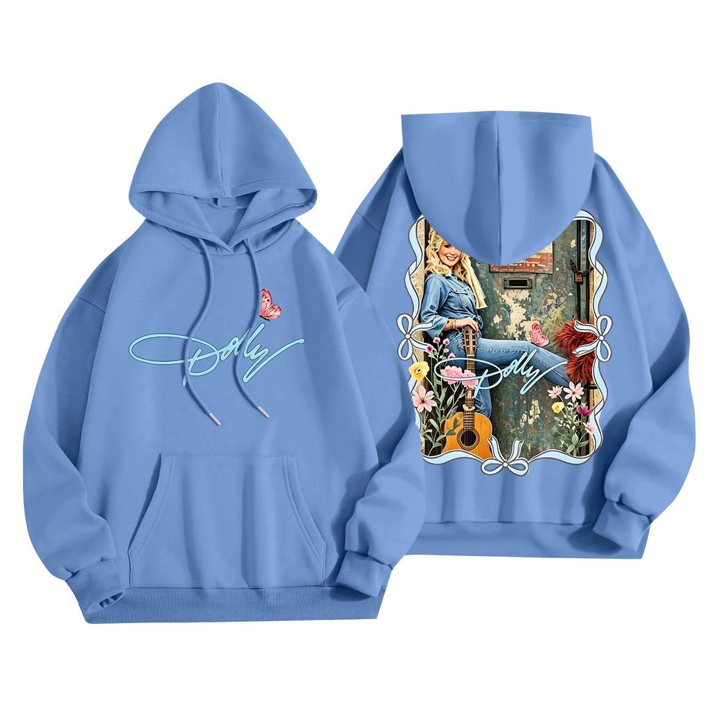 Unisex Lightweight Long Sleeve Hooded Pullover Sweatshirt with Print