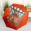 1pc Basketball Hoop Automatic Open/Close Umbrella 8-Rib Strong Frame, Portable Travel Umbrella for Women & Men, Birthday Gift Parties, Everyday Use