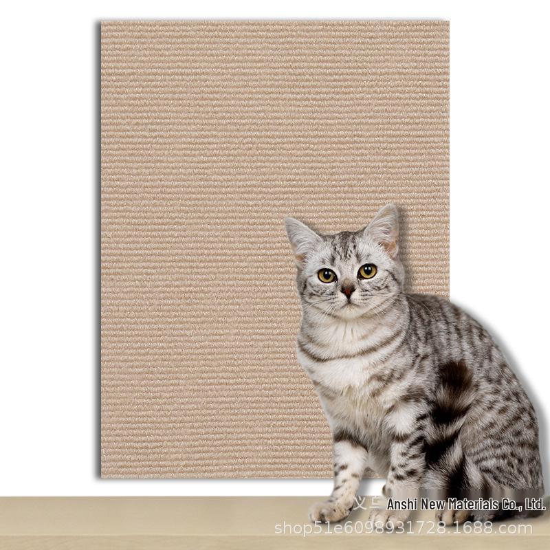 Durable Cat Scratch Pad & Climbing Wall Sticker - Debris-Free, Multifunctional Cat Teaser & Scratching Board 30cm x 30cm хаки