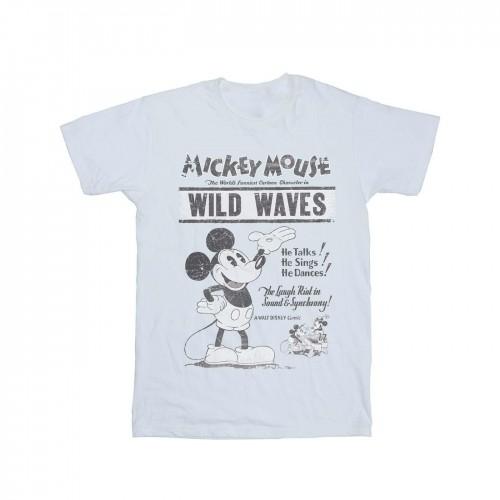 Disney Baumwoll-Boyfriend-T-Shirt „Mickey Mouse Making Waves“ für Damen