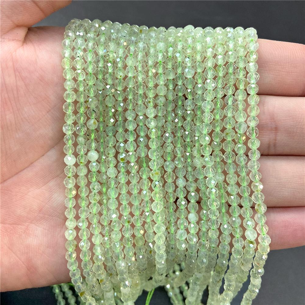 Faceted Natural Stone Pink Rose Quartzs Crystal Beads Round Amethysts Loose Beads for DIY Jewelry Making Necklace