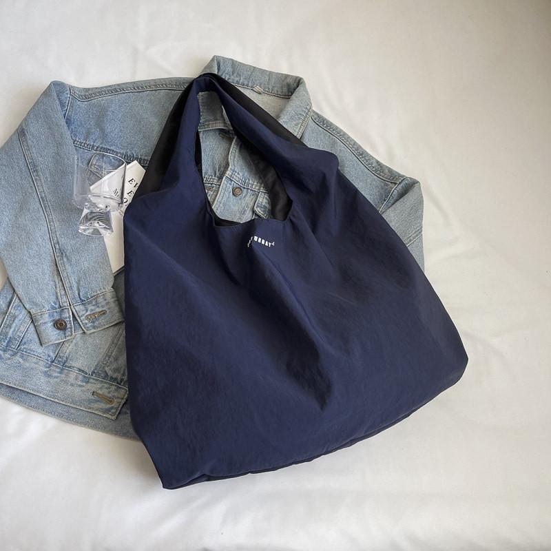 Nylon Tote Bag With Letter Print For Casual Daily Use Large Capacity Shoulder Bag