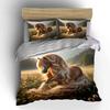 Graceful Long-Maned Horse In Flower Meadow Printed Duvet Cover Set1 Duvet Cover+2 Pillowcasemulti Size Bedroom Bedding Decor