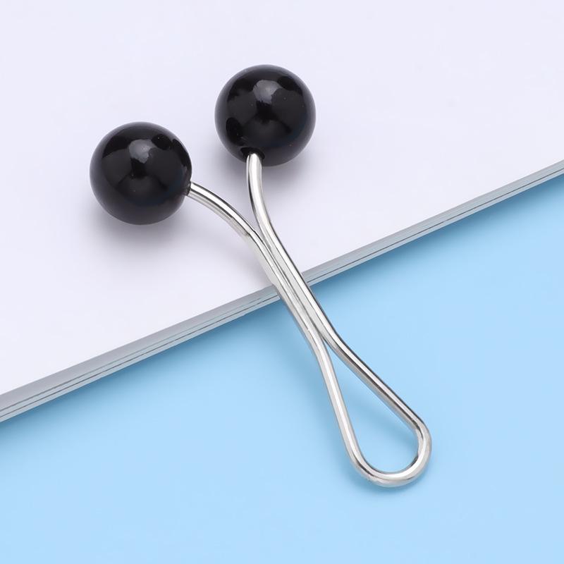 Colorful Metal Bead Headscarf Clip - U-shaped, Multifunctional Fashion Accessory