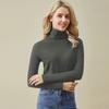 Women's Winter High Collar Elastic Turtleneck Sweater Tops Blouse Undershirts Long Sleeve T-Shirts For Women Thermals Pullovers Formal Clothes