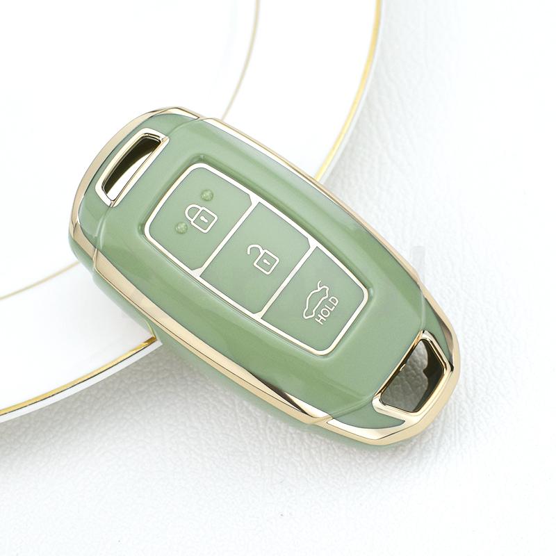 3 Buttons Tpu Shell Fob Car Key Case Full Cover For Hyundai Santa I30 Ix35 Encino Kona Solaris Azera Grandeur Elantra Accent Fe