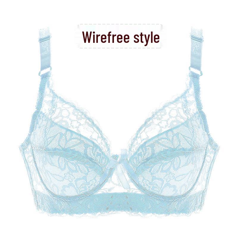 Plus Size Wireless Push-Up Lace Bra - Comfortable Support for Women