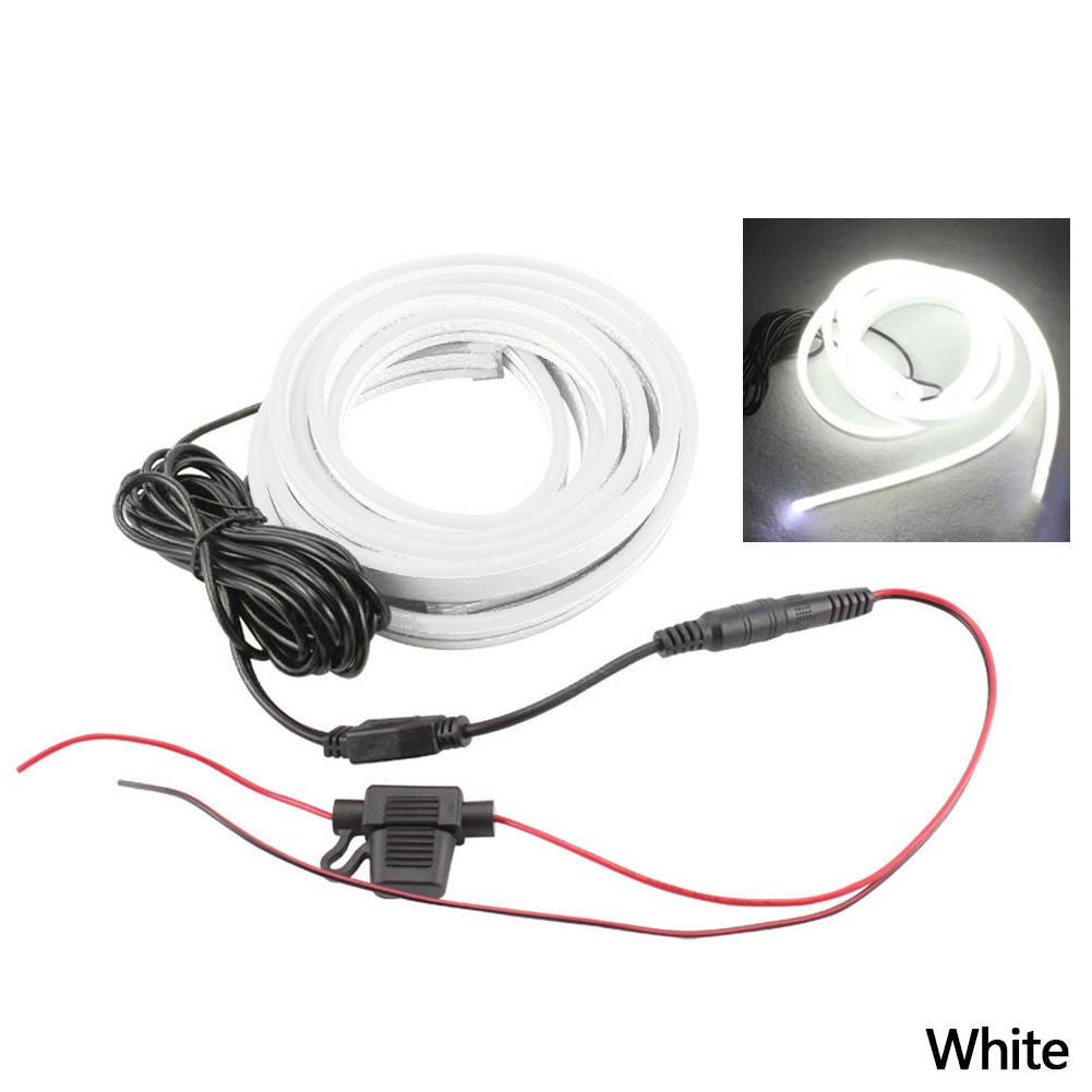 2pcs 80/120cm Car Led Light Strip for Hood Waterproof Flexible Decoration Strip Light Decor Lamp Universal Daytime Running Light