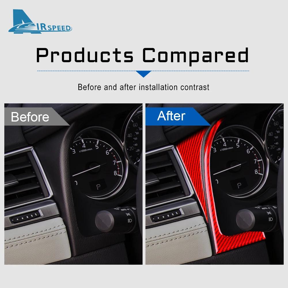 Real Carbon Fiber Speedometer Cover Center Console Trim for Mazda 6 Automatic 2016-2017