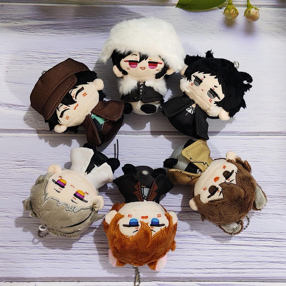 Anime BSD Plush Doll Dazai Osamu Figure Nakahara Chuuya Fyodor D Edogawa Rampo Nakajima Atsushi Plush Pendant Keychain Toys Gift