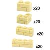 DIY cihly na stěnu 1x4 1x3 1x2 tečky tlusté stavební kostky vzdělávací kreativní dům stavebnice kompatibilní s 15533 pro děti