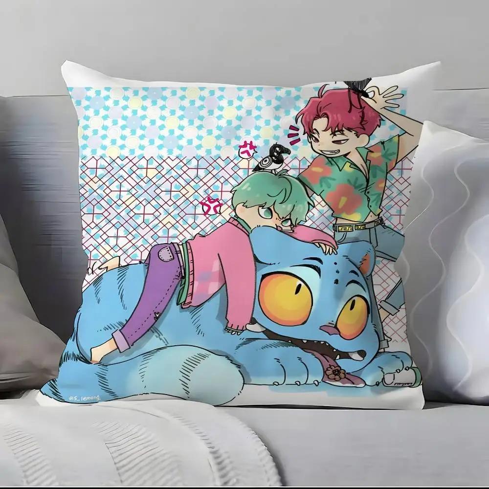 Saja Boys Kpops D-Demon H-Hunters Printed Pillowcase Home Decoration Pillowcase Living Room Sofa Decoration Pillowcase