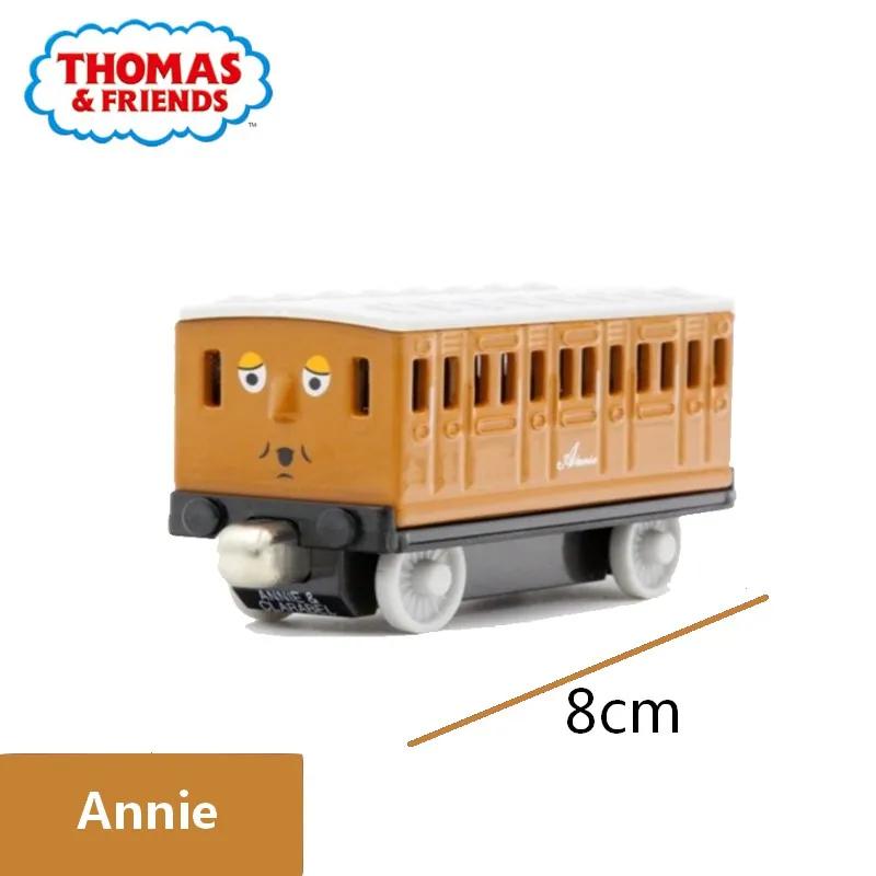 Oryginalny Thomas i Przyjaciele Track Master Pociąg Annie Clarabel Model Metal Plastik Magnetyczny Wagonik Kolejowy Zabawka dla Chłopca Prezent Urodzinowy