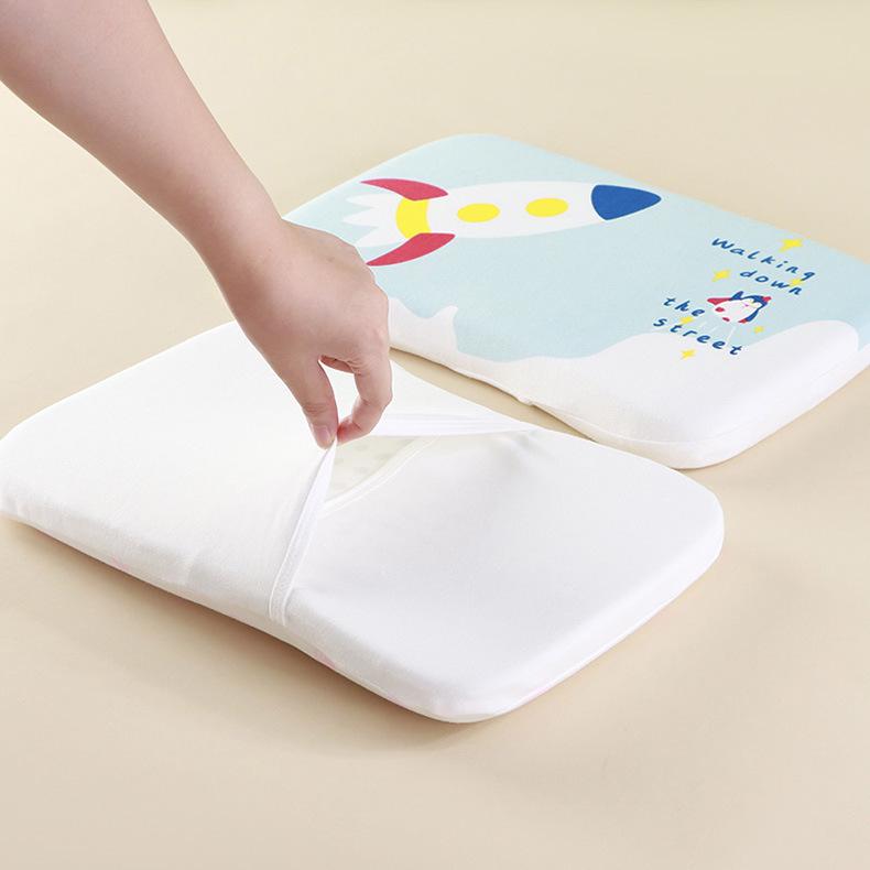 Cartoon Memory Foam Baby Pillow - Washable, Slow Rebound Neck Support for Kids