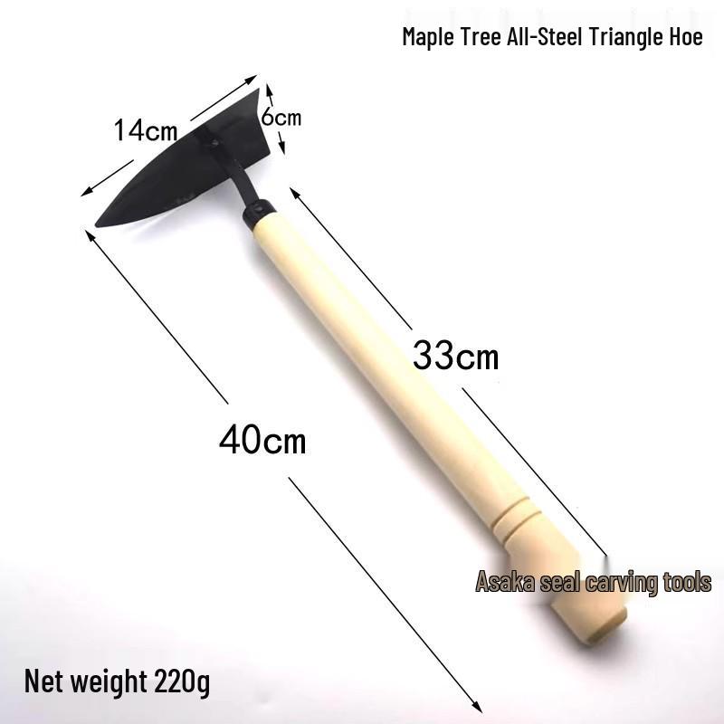All-Steel Triangular Hoe: Stainless Steel Multi-Functional Weed Remover & Scraper for Gardening, Soil Loosening, and Archaeology.