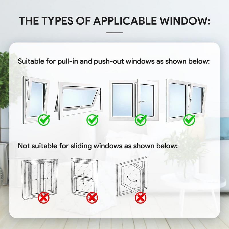 Portable Air Conditioner Window Sealing Kit Sealing Effect Window Vent Kit Waterproof Hot Air Stop Guard Keep House Cool Seal
