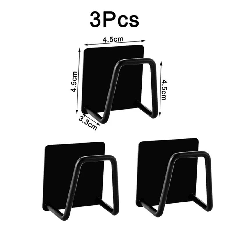 Kitchen Stainless Steel Sink Sponges Holder Self Adhesive Drain Drying Rack Kitchen Wall Hooks Accessories Storage Organizer