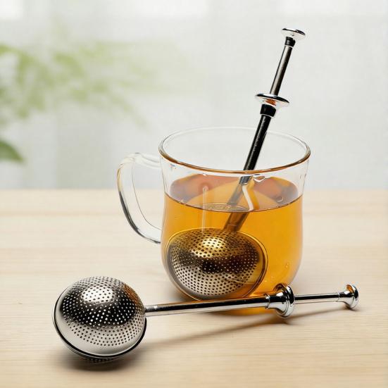 Tea Strainer Stainless Steel Double Layer Fine Filter with Long Handle Dishwasher Safe Tea Infuser for Brewing Tea And Herbs