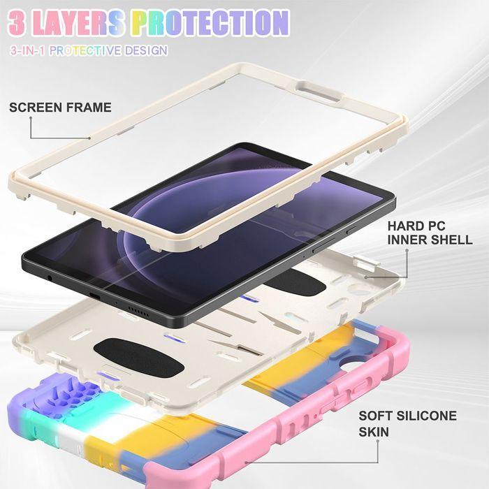 Coque de Protection - E.F.Connection - Samsung Galaxy Tab A9 - Antichoc - Multicolore - Support Rabattable