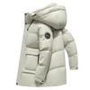Men's Warm Hooded Mid-Length Down Jacket