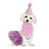QX2E Lovely Birthday Dog Dress Set Including Party Hat Dog Gift Celebrating Pet Products Supply For Celebration And Photos
