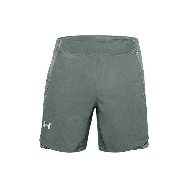 Under Armour Qualifier SpeedPocket 7 inch Shorts Green Men s 1326600-424 M