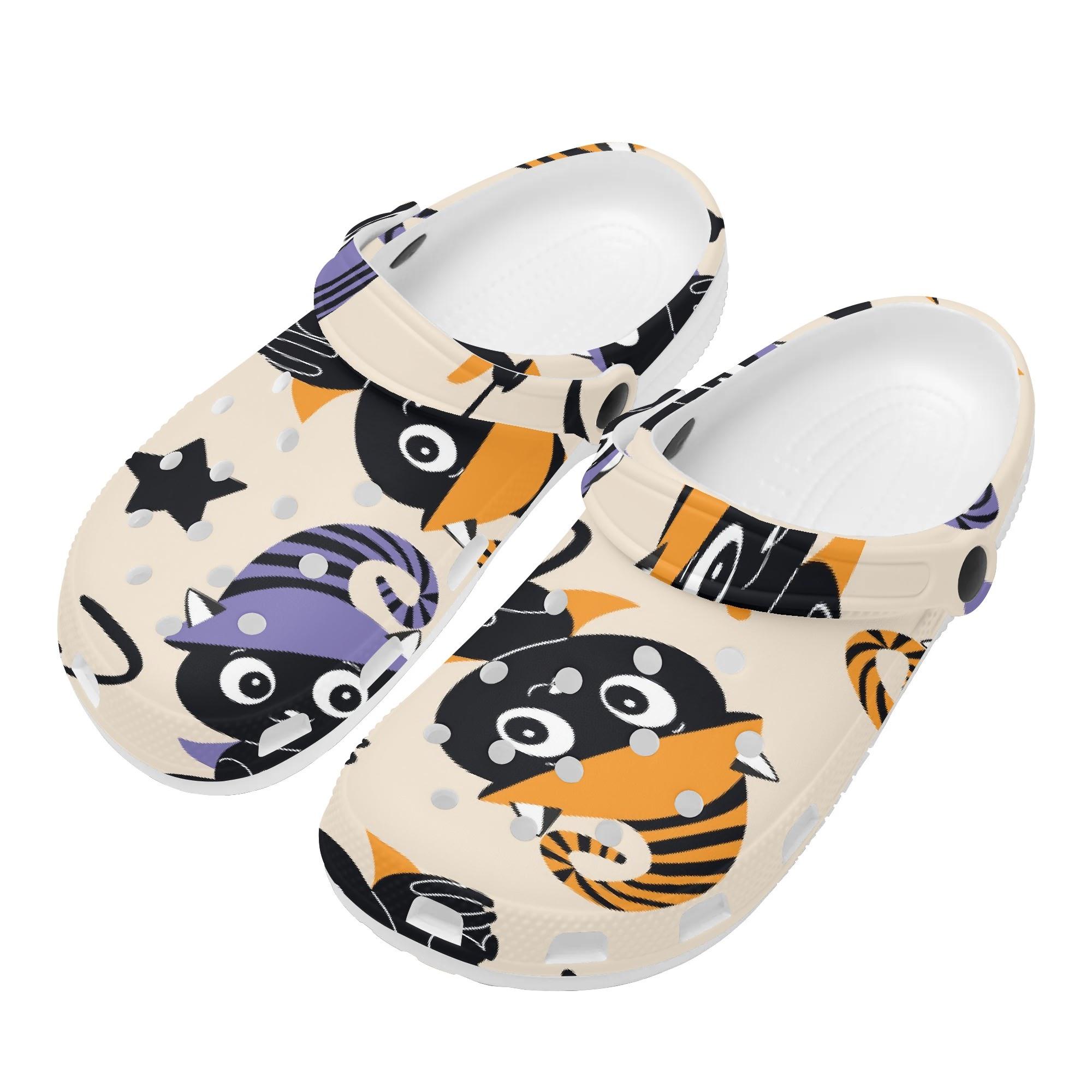 Colorful Printed EVA Clogs Adult Unisex Ventilated Breathable Slip On Casual Shoes Lightweight Summer Sandals Casual Daily Wear 36 белый