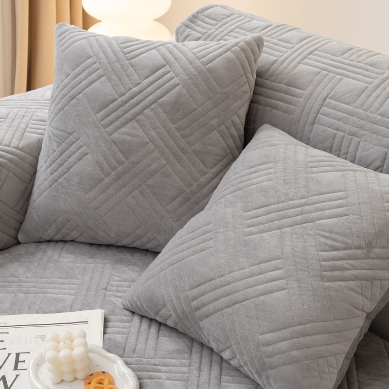 Winter Plüsch Sofa Kissen Nordic Einfache Verdickte Nicht-slip hochwertige Leder Sofa Kissen Rückenlehne Abdeckung Schal Volle Abdeckung