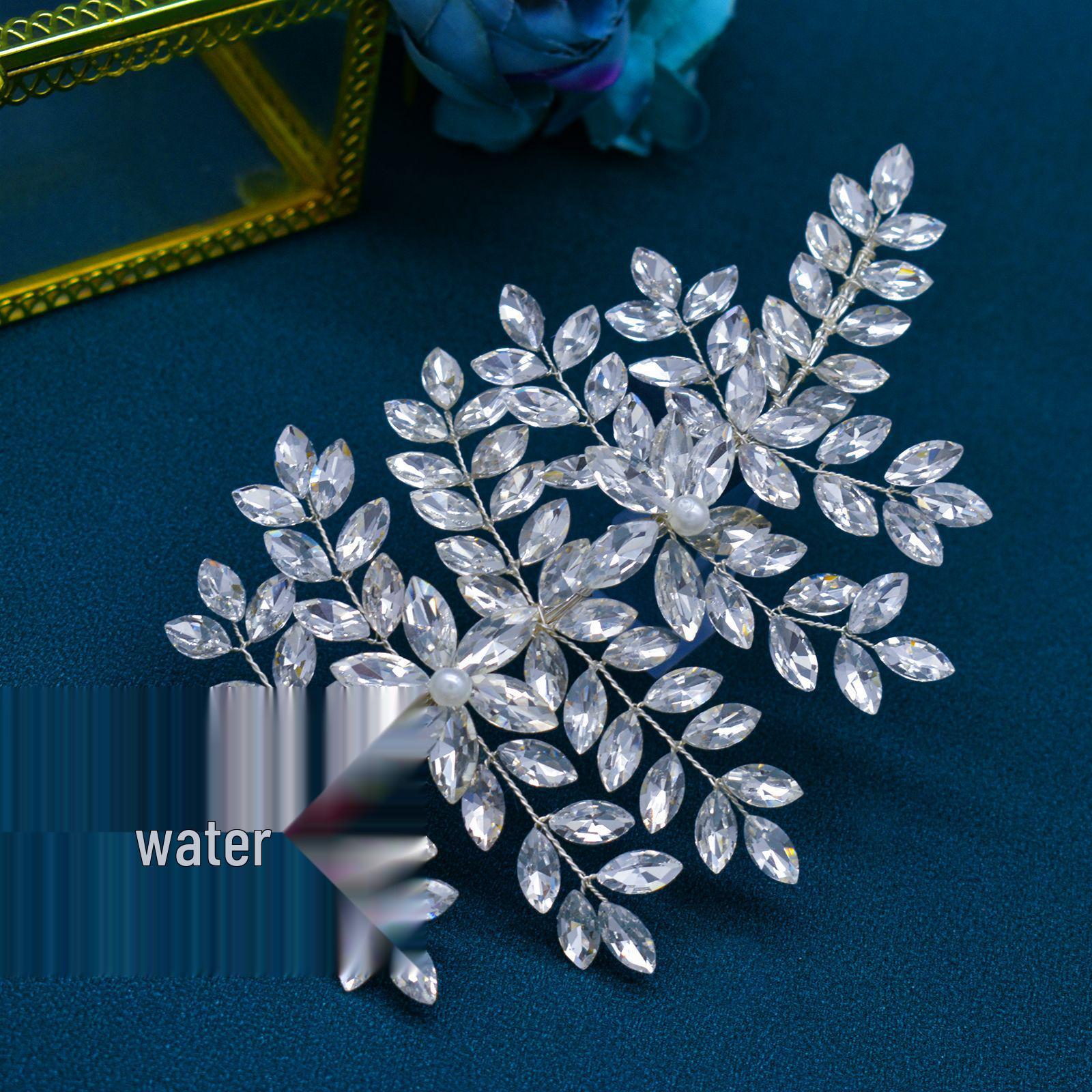 

Handmade Rhinestone Bridal Headpiece - Updo Side Comb for Wedding or Evening Gown