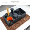 Coffee Tamping Station Matte Black ABS Multifunctional Tamper Stand Stable Structure Easy Cleaning for Home Barista Coffee Tool