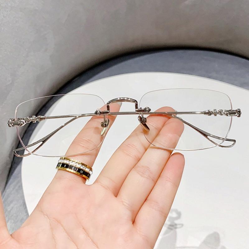 Anti Radiation Glasses for Women Men Rimless Computer Eyewear Anti Blue Light Frameless Eyeglasses