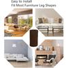 24 PCs Furniture Leg Socks - Coffee Knitted Furniture Socks, Double Thickness Chair Leg Floor Protectors, High Elastic Chair Leg Covers Furniture
