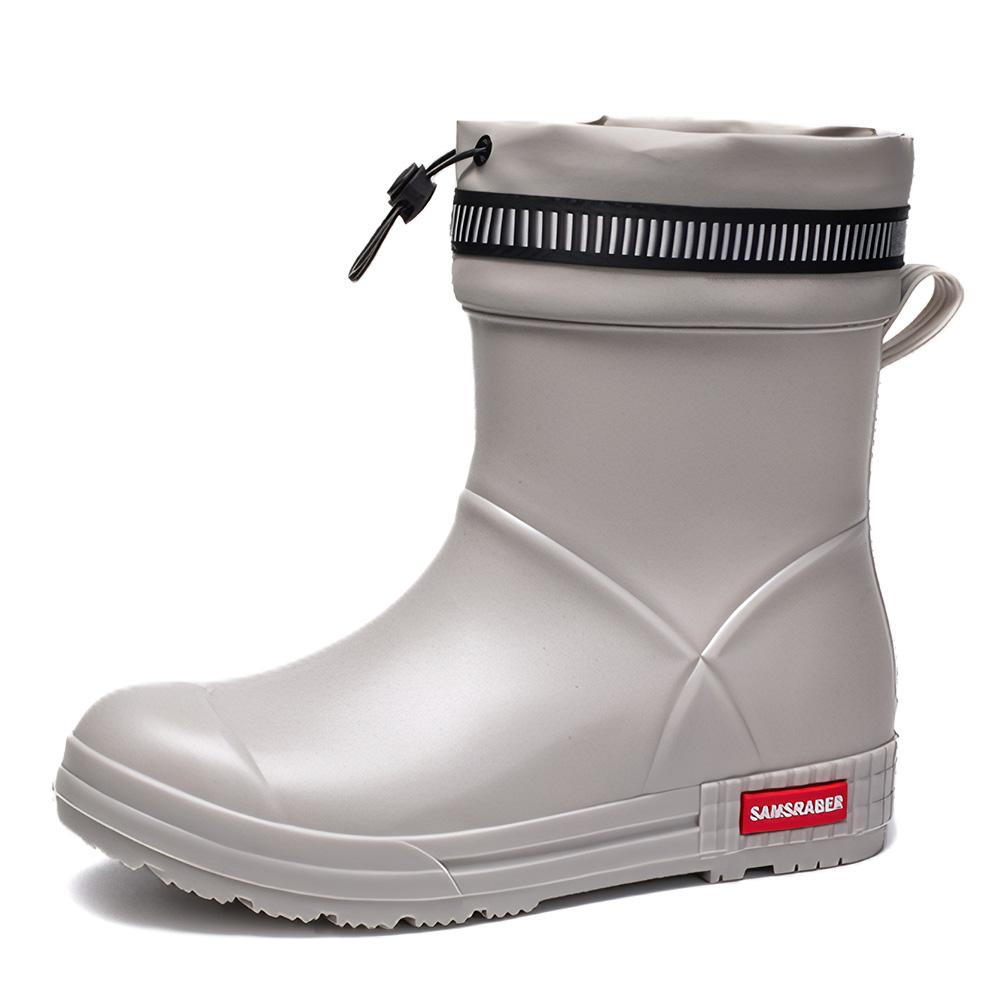 

Women Men Rain Boots Waterproof Mid Calf Boots Non Slip Rain Shoes Adjustable Closure Mud Boots for Garden Fishing 43
