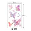 Waterproof Tattoo Stickers: English Letters, Flowers & Butterfly Sketches