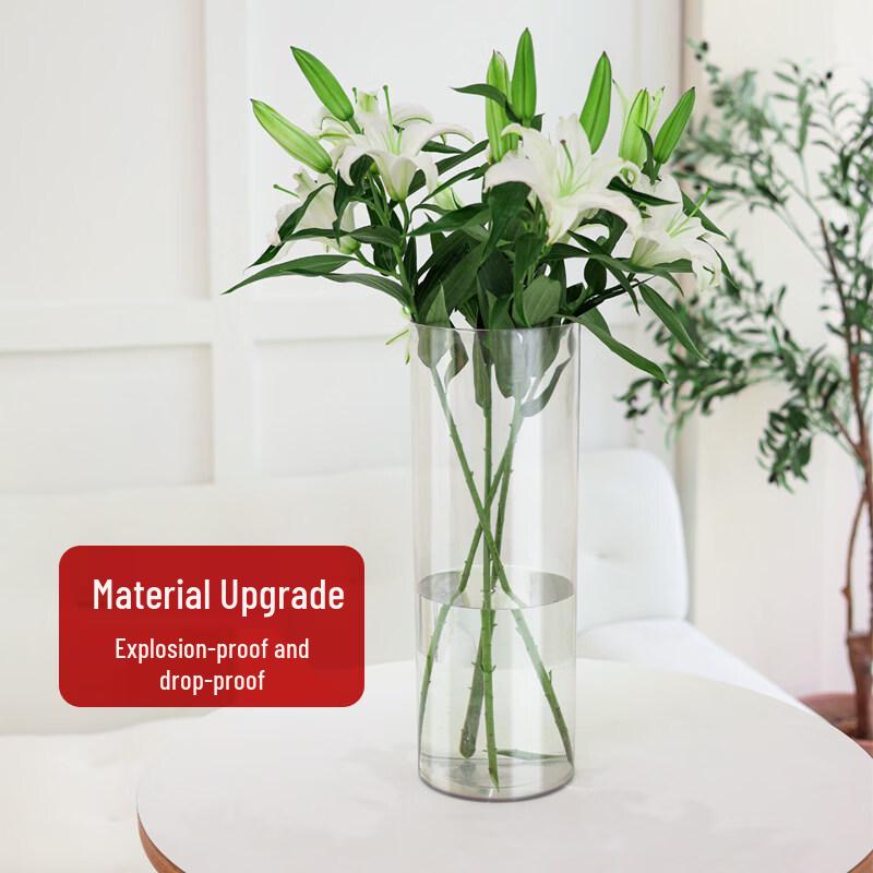 Lvmke Transparent Acrylic Tall Flower Vase