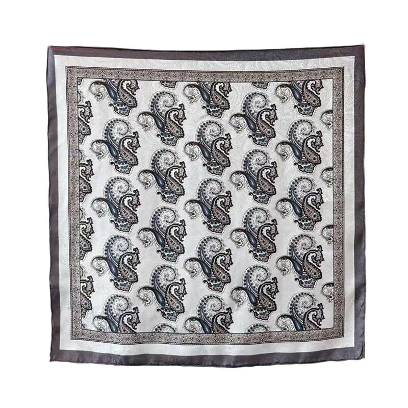 NINA SOLOR Silk Jacquard Square Scarf