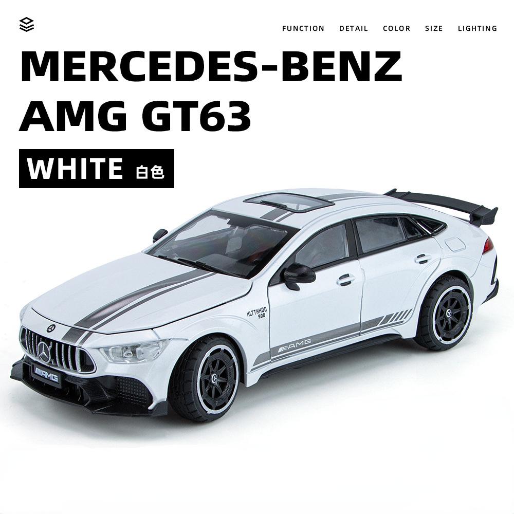 1/24 Mercedes Benz AMG GT63 Sports Car Simulation Diecast Metal Alloy Model Car Sound Light Pull Back Collection Kids Toy Gift