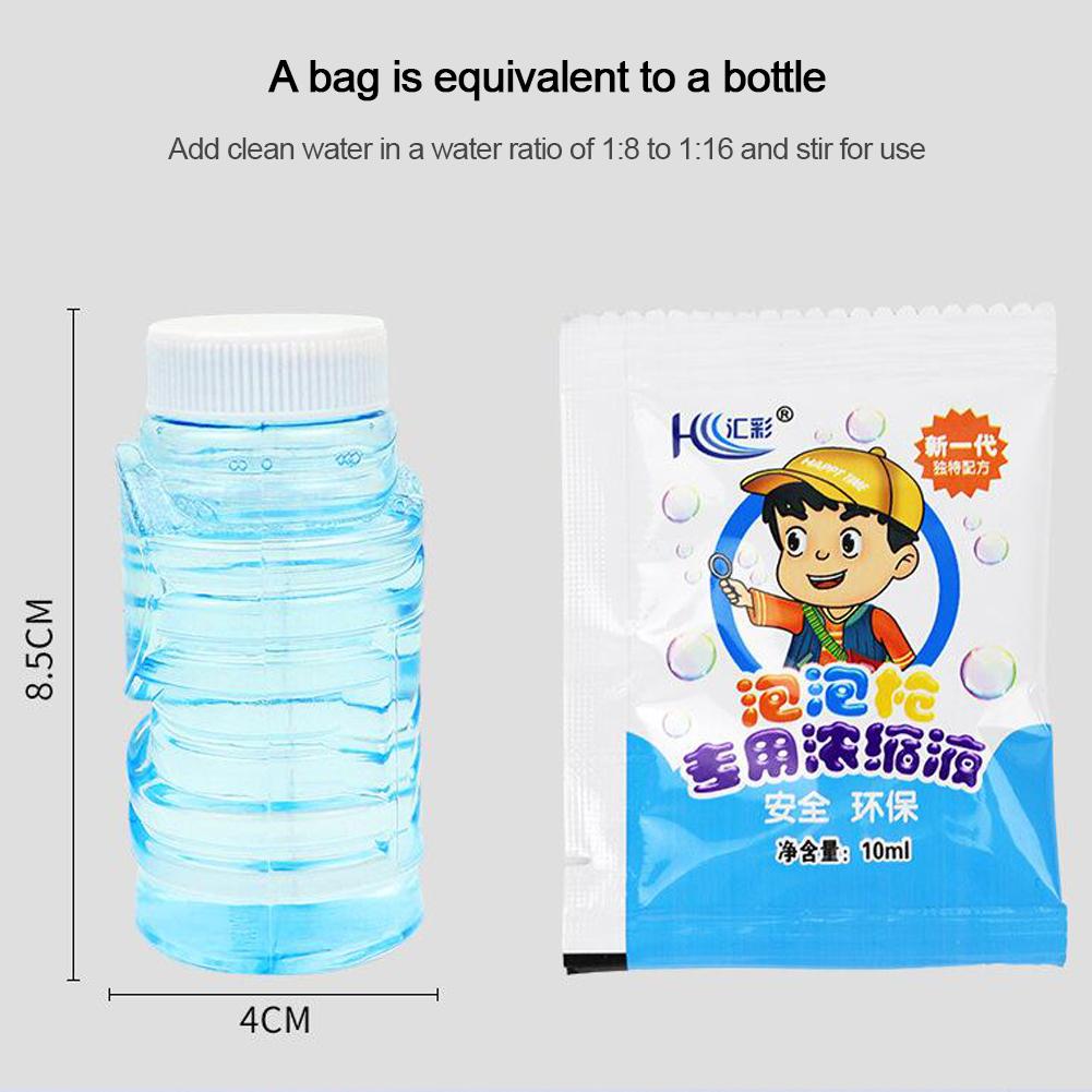 10/50/100pcs Concentrated Bubble Solution Odorless 10ml Liquid Soap Water Refills Safety Water Toys Accessory for Bubble Gun
