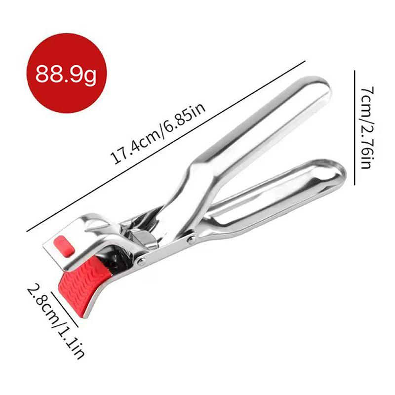 Stainless Steel Anti-scalding Pot Gripper Clip Silicone Non-slip Heat Resistant for Home Kitchen Cooking Bowl Handling Use