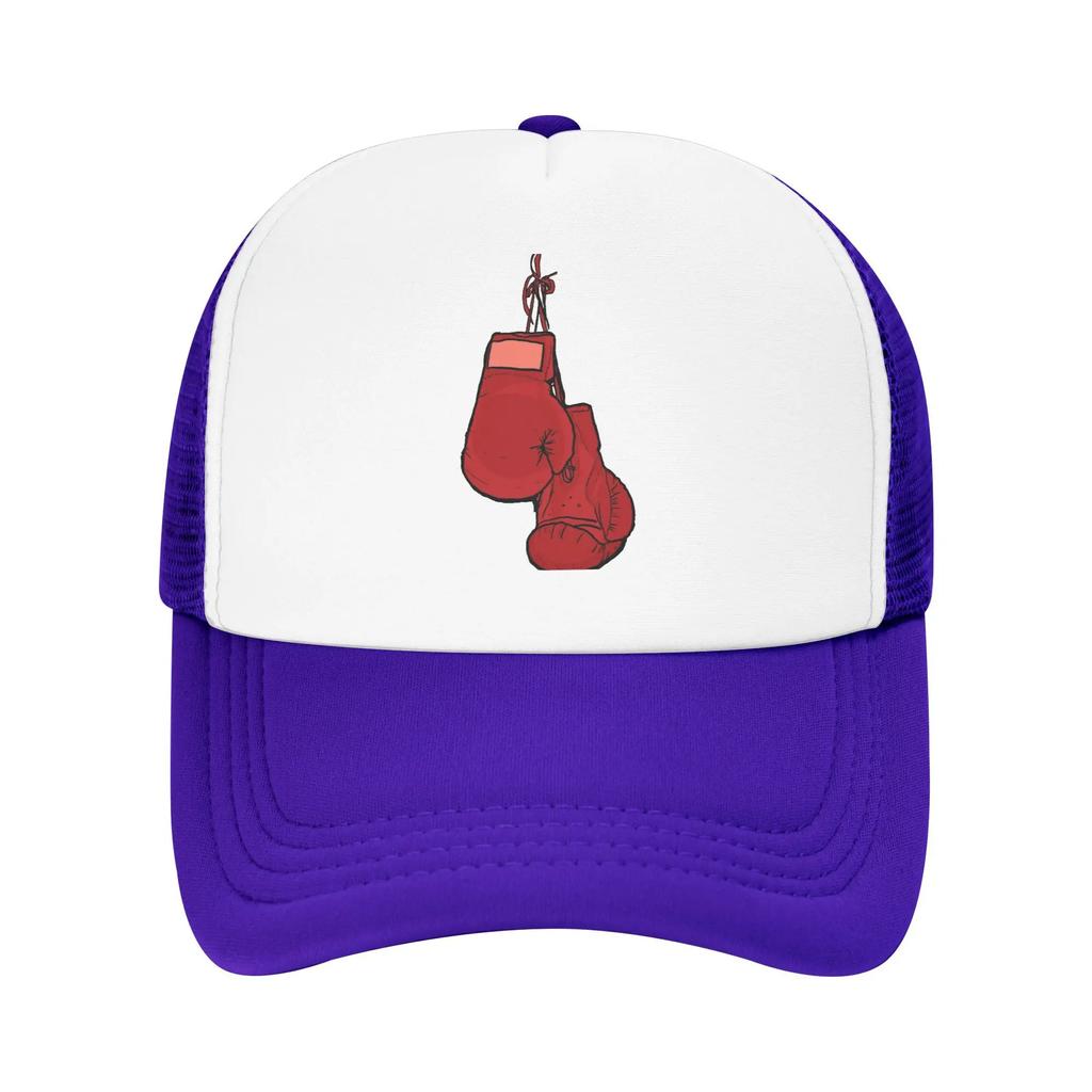 Hanging Red Boxing Gloves Merch Mesh Foam Trucker Hat Summer Cooling  Mesh-back Baseball Cap Leisure Adjustbale