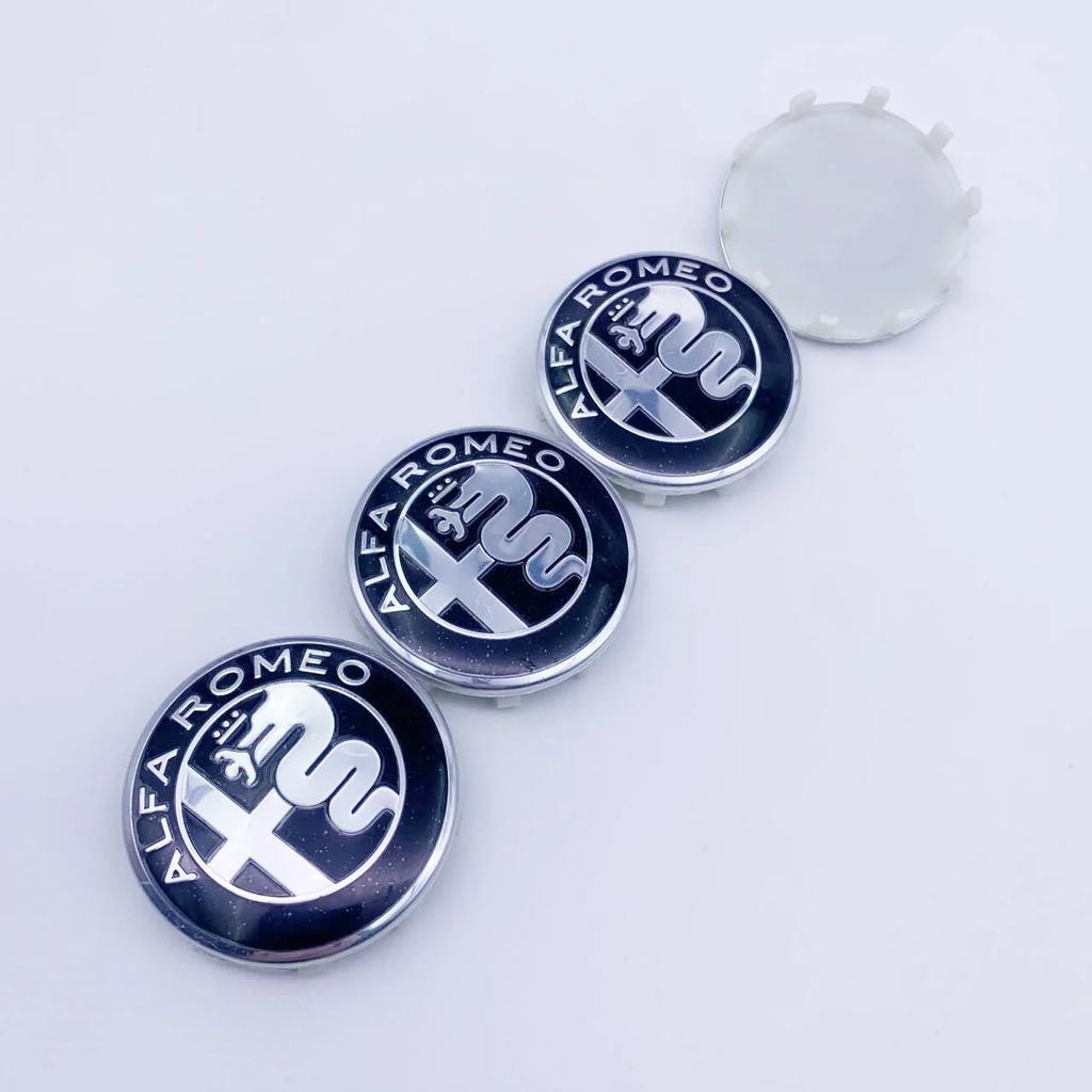 60mm 10-Pin GTAM Auto-Radnabenabdeckungen 4 Stück Für Alfa Romeo Giulia Giulietta MITO Stelvio GT Emblem Tuning Zubehör