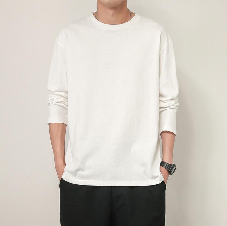 Bavlněné Pánské tričko Jednobarevné Prodyšné Muž Dlouhé Rukávy Pure Color Dámské Trička Trička pro pánské topy Trička