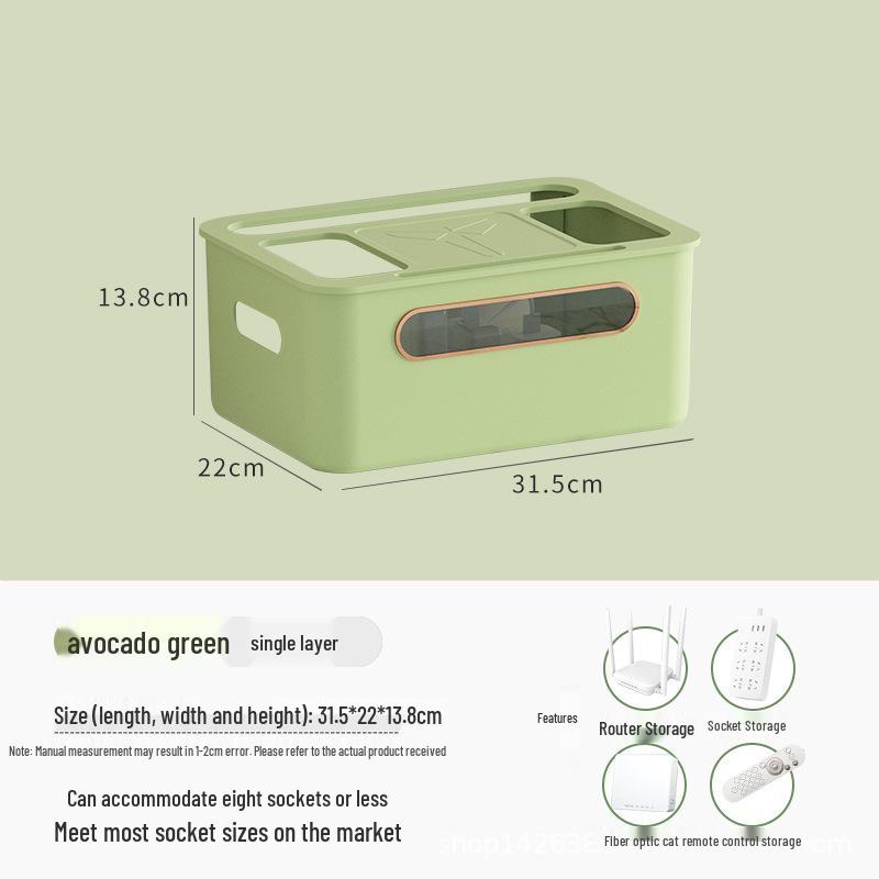 Wireless Router & TV Box Storage Organizer: Tidy Up Cables and Plugs On Your Desktop