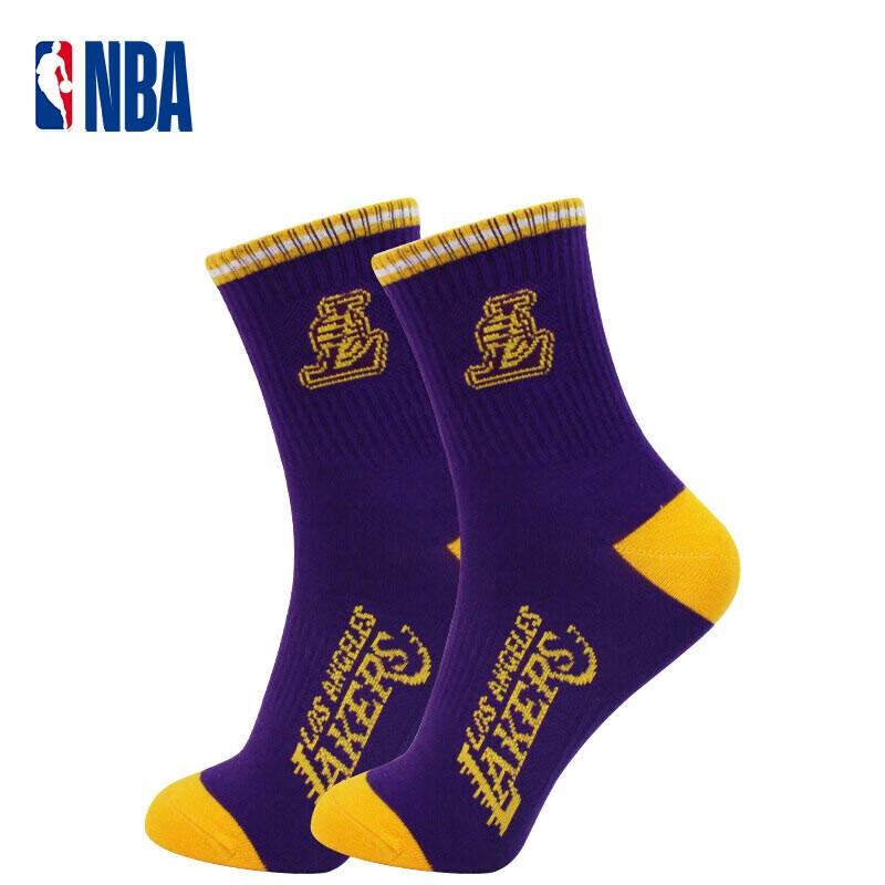Lakers Men's Mid-Tube Sports Socks (2-Pack)
