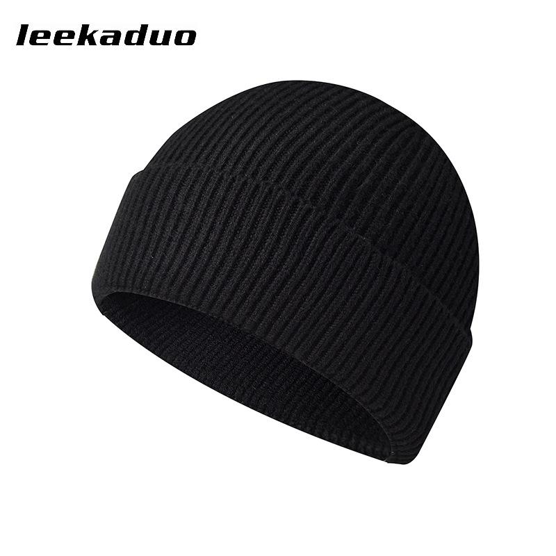 Hat Women's Winter Knitted Hat Men's Outdoor Cold Hat Warm Knitted Hat Solid Color Ear Protection Hat