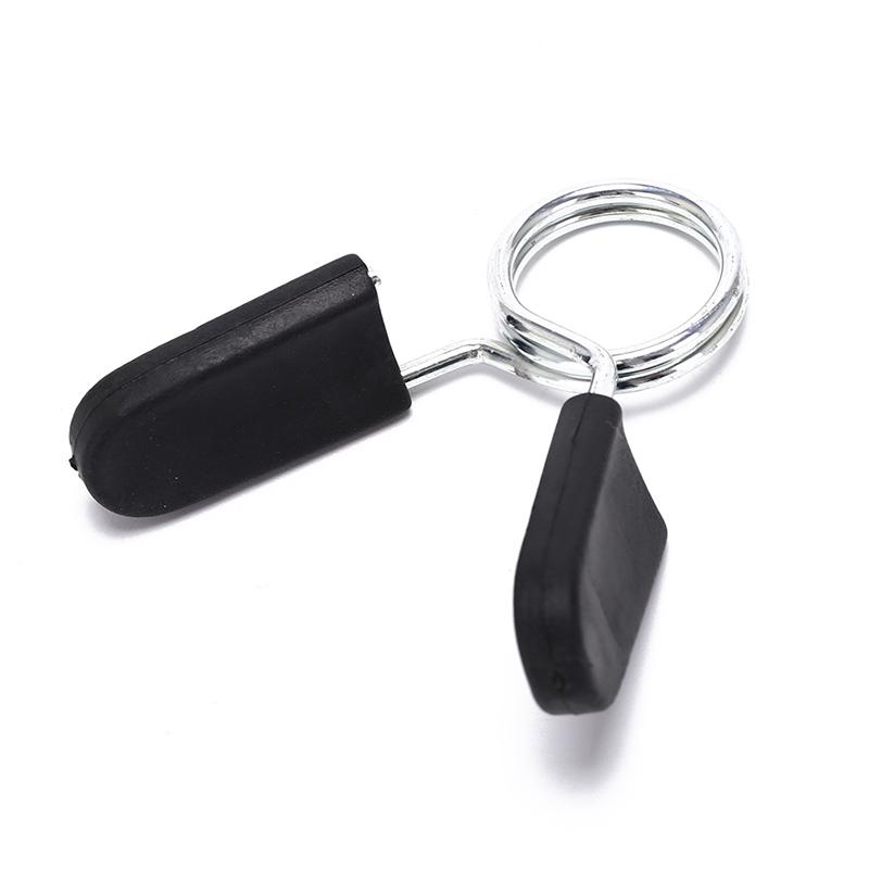 2Pc Black 25Mm Spring Clamp Clips For Weight Dumbbells Gym Fitness Equipment