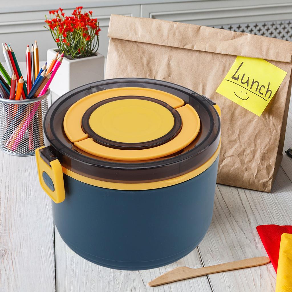 1000ml Portable Lunch Box Detachable Compartment Design Leakage Proof Portable Bento Box for Home Office Picnic for Students
