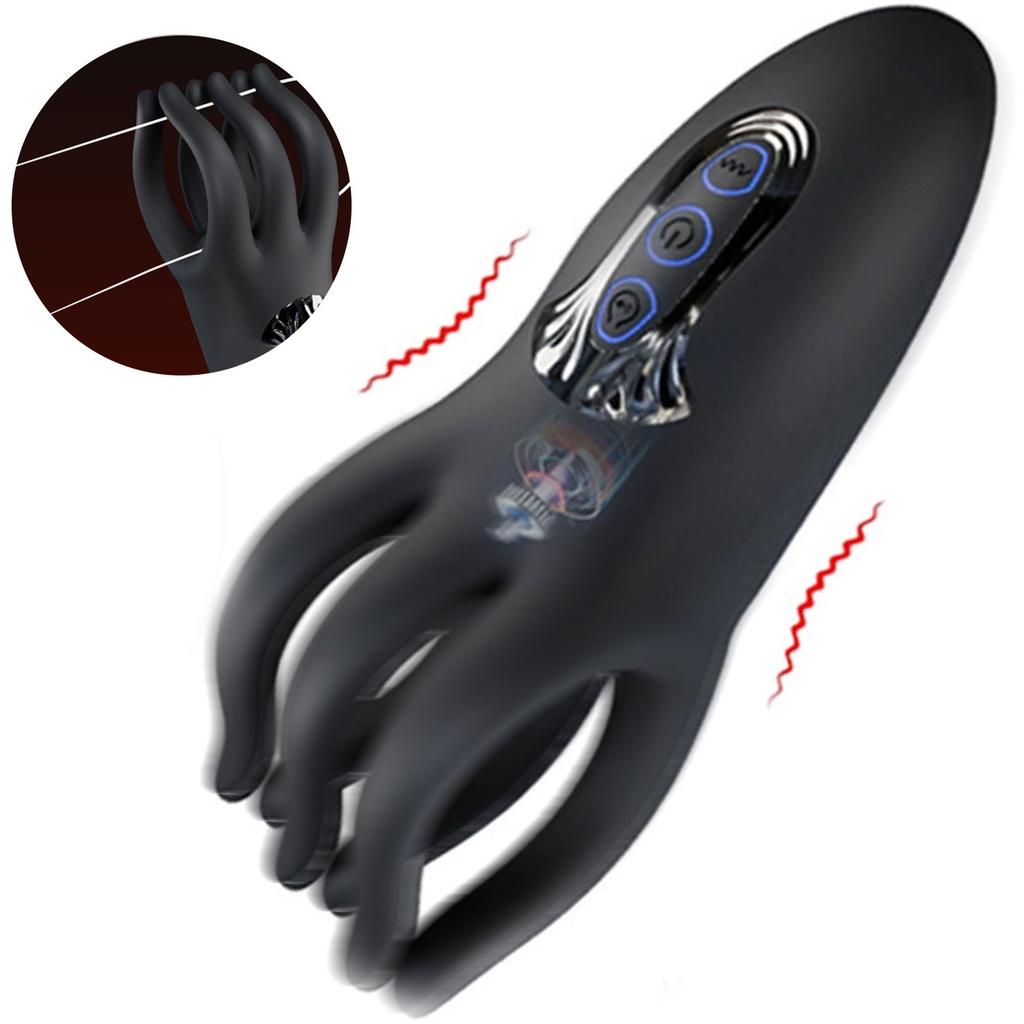 Male Penis Exerciser Mimics Finger Vibrations Men's Glans Massage Stimulator Male Masturbator for Delayed Ejaculation