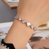 ZAKOL Shiny Geometric Clear Zircon Tennis Bracelet for Women Elegant Sliver Gold Color Aesthetic Wedding Zircon